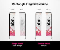 Front/back rectangle flag