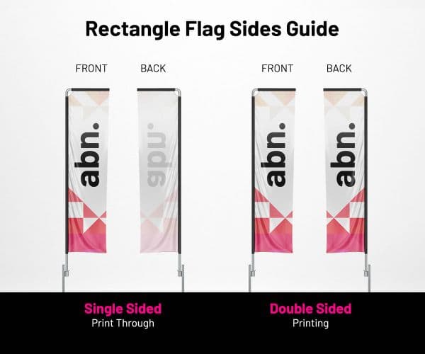 Front/back rectangle flag