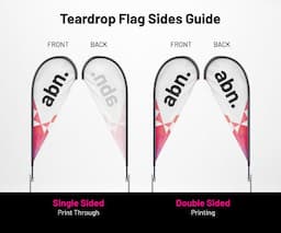 teardrop flag back and front printing